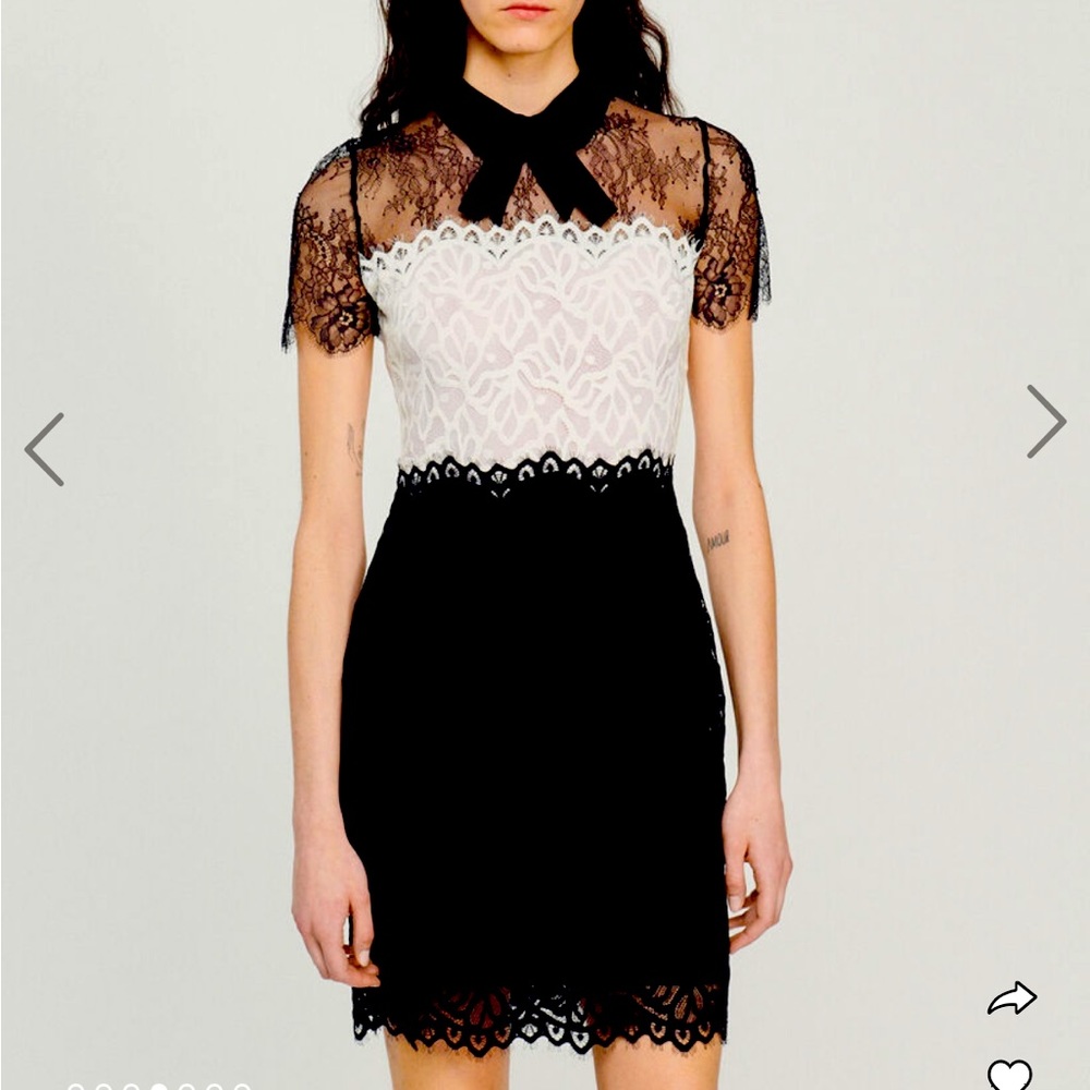 Sandra Paris two toned dress